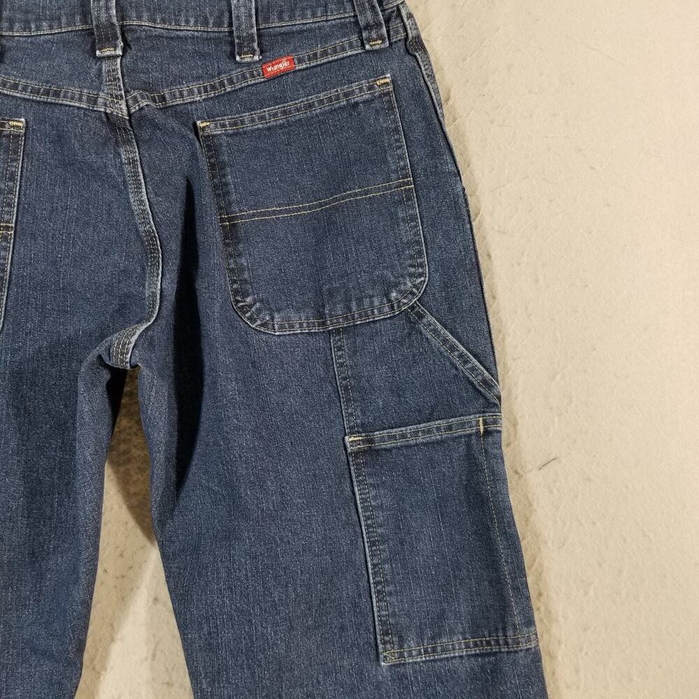 Wrangler Carpenter Jeans Mens 36x33 Blue Denim Workwear Utility Pants - Picture 11 of 11